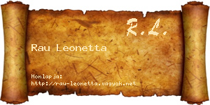 Rau Leonetta névjegykártya